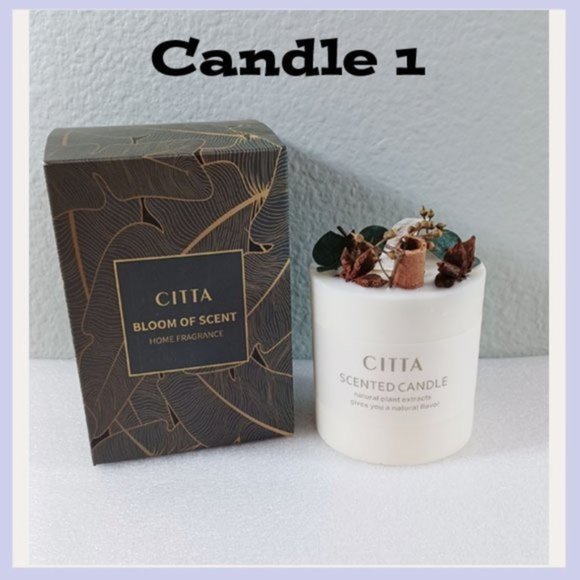 Other - Bloom of Scent Candle 1, Home Candles, Candles, Candles with dried Flowers